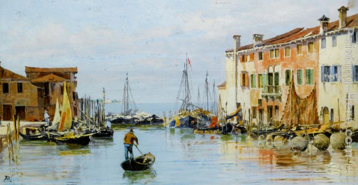 A Venetian Bay painting - Antonietta Brandeis A Venetian Bay art painting